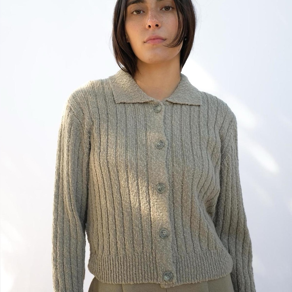 Micaela Greg andie cardigan in faded olive size small